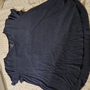 Grace and Lace Speckled Navy v neck